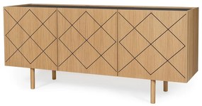 Comodă cu aspect de lemn de stejar Woodman Porto Ramalade