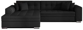 Expedo Colțar extensibil PALERMO, 294x80x196, sawana14 black, stânga