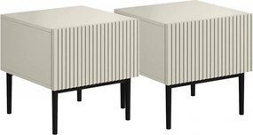 Set noptiera Nicole 46 cm - cashmir / picioare negre