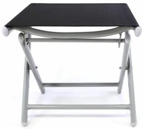 Scaun de grădină din aluminiu - pliabil negru