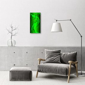Ceas de perete din sticla vertical Arta model verde