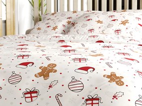 Lenjerie de pat din bumbac GINGER JOY albă Dimensiune lenjerie de pat: 70 x 90 cm | 140 x 200 cm