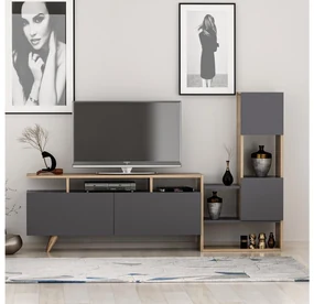 Mobilier living Patovi 2 (Nuc + antracit) . Promo -38%. 1095635