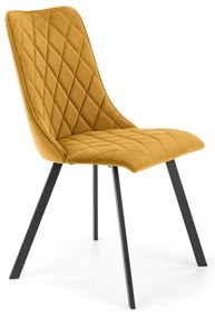 Scaun K450 velvet mustariu