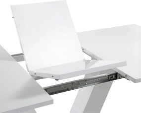 Masă de dining extensibilă cu aspect lucios cu blat suplimentar 90x140 cm Aaron – Støraa