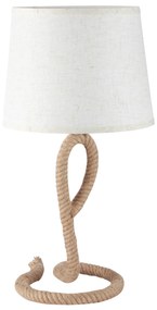 HOMCOM Lampă de Masă în Stil Marinaresc din Frânghie și Țesătură Pentru Casă și Birou, Ф30x56 cm, Bej