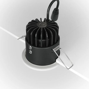 Spot LED incastrabil pentru baie design tehnic IP65 Zoom alb 4000K