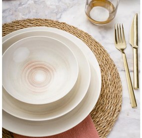 Set veselă 24 piese bej/porțelan