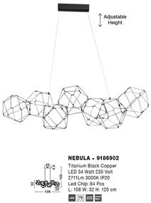 Lustra LED suspendata design modern NEBULA