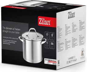 Oala din inox Zilan ZLN1368, 5.5L, Diametru 24 cm, manere nituite, Compatibil gaz, inductie electric, Compatibil masina de spalat vase