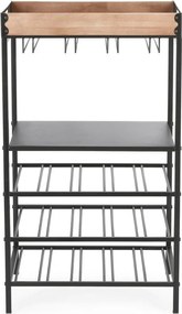 Dulap vinotecă negru din metal număr de sticle 15, 48,5x84,5x34 cm Isaac – Yes Everyday