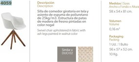 Scaun pivotant design modern Melva AC-DC-S084A