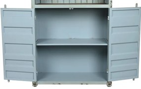 Bufet, turcoaz, din metal, stil industrial, Cargo