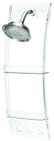 Suport suspendat transparent pentru baie iDesign, 23 x 73 cm