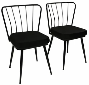 Set de scaune de sufragerie Yildiz 2 Black, 2 buc., 2 buc.