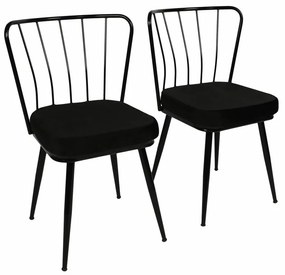 Set de scaune de sufragerie Yildiz 2 Black, 2 buc.