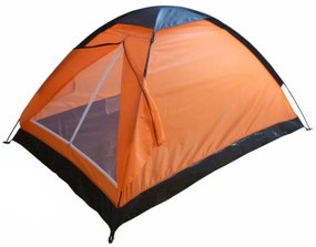 Cort camping (200 x 140 x 100 cm), Spațiu 2 Persoane, cu Fixare anti-vânt, Material impermeabil (Oxford), Acoperiș dublu, Plasă anti-insecte și Protecție solară (UPF50+)