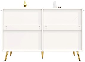 Comodă de sufragerie cu 6 sertare spațioase, Alb | Aosom Romania