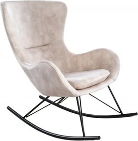 Scaun balansoar design nordic Scandinavia Swing, catifea sampanie