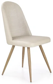 Scaun de bucaterie Adel, crem/lemn natural