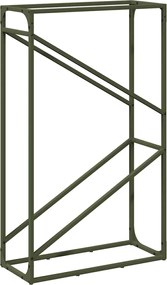 vidaXL Suport pentru lemne de foc Verde măsline Oțel laminat la rece
