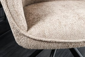 Set de 2 scaune pivotante Verona, sampanie bej