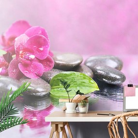 Fototapet orhidee cu atingere de relaxare