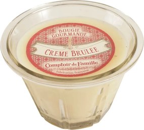Lumânare parfumată în pahar de sticlă, D12xH8 cm, Crème Brûlée – Bougie Gourmande