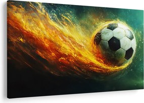 Tablou - Minge de Fotbal în Zbor (90x60 cm)