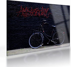 Tablou pe sticlă cu carusel din Amsterdam (70x50 cm)