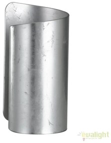 Veioza argintie cu abajur din sticla curbata Imagine I-IMAGINE-L-SIL FE