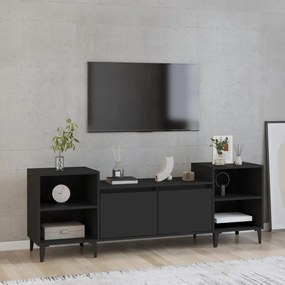 Comoda TV, negru, 160x35x55 cm, lemn prelucrat 1, Negru