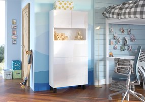 Masă PC Home (alb lucios). Promo -7%. 1124933