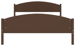 Cadru de pat, maro inchis, 160x200 cm, lemn masiv de pin Maro inchis, 160 x 200 cm