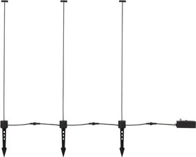 Set de 3 corpuri iluminat exterior decorativ cu tarus KASP H-90cm