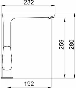 Novaservis - Baterie pentru chiuvetă METALIA, crom lucios