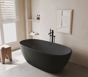 Cada acril freestanding Noir Strata, Negru, 170 cm, 5039