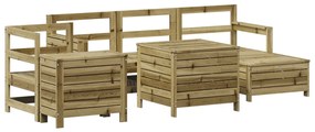 3250519 vidaXL Set canapea de grădină, 7 piese, lemn de pin tratat