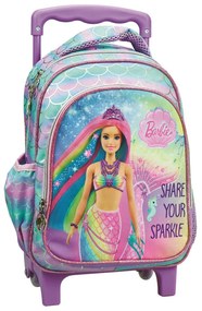 Barbie Sparkle rucsac de grădiniță cu roți, geantă 30 cm