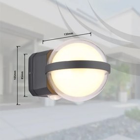 Aplică LED de exterior Globo 34157 ILLI LED/12W/230V IP54 negru
