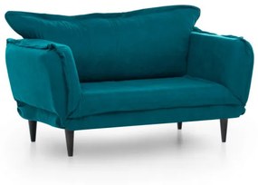 Canapea cu 2 Locuri Vino Daybed, Verde Petrol, Extensibila