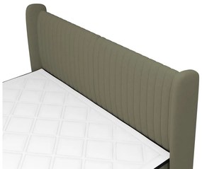 Pat matrimonial 180 cm Dalmo 180 (cu somieră) (cu sp. depozitare) (verde + negru). 1099655