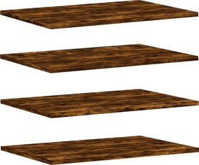 vidaXL Rafturi perete 4 buc. stejar fumuriu 60x40x1,5 cm lemn compozit