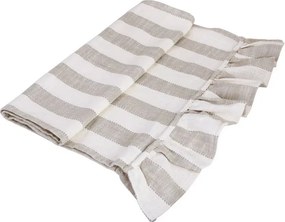 Napron de masă din bumbac organic 50x150 cm bej, „Ida Stripe"