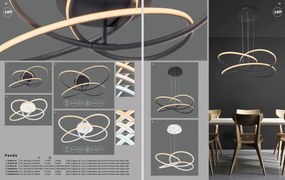 Lustra aplicata LED design modern PANDA negru 67201S-30 GL