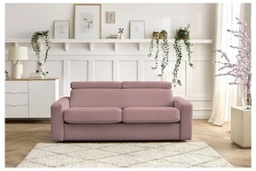 Canapea roz extensibilă 195 cm Monaco – Bobochic Paris