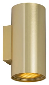 Aplică de perete de design aurie rotundă cu 2 lumini - Sab Honey