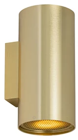 Aplică de perete de design aurie rotundă cu 2 lumini - Sab Honey