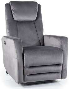 Recliner Adonis Velvet, gri