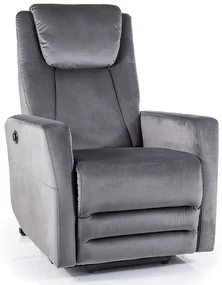 Recliner Adonis Velvet, gri